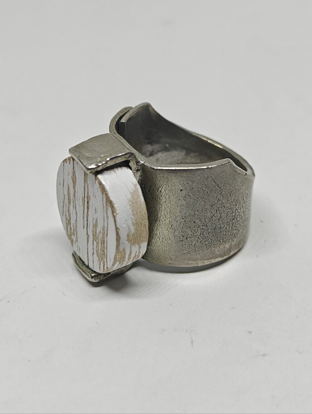 Anne Marie Chagnon Geometric Pewter Ring